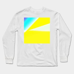 YELLOW BLUE WHITE ABSTRACT Long Sleeve T-Shirt